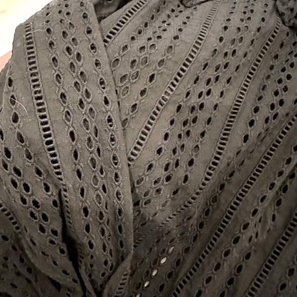 Madewell new black long sleeve eyelet top - Picture 5 of 5